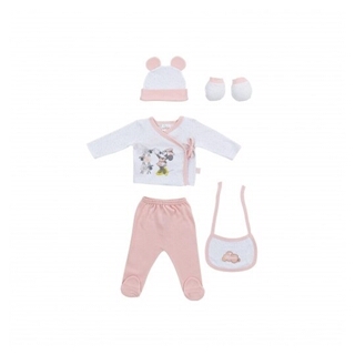 SET REGALO 5 PIEZAS MICKEY ROSA INTERBABY